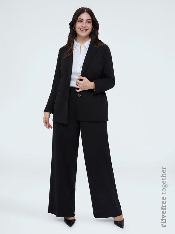 Pantalon Wide Leg en tissu stretch