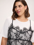 T-Shirt mit Spitzentop image number 3