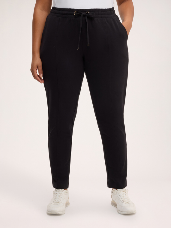 Cotton joggers with drawstring waist