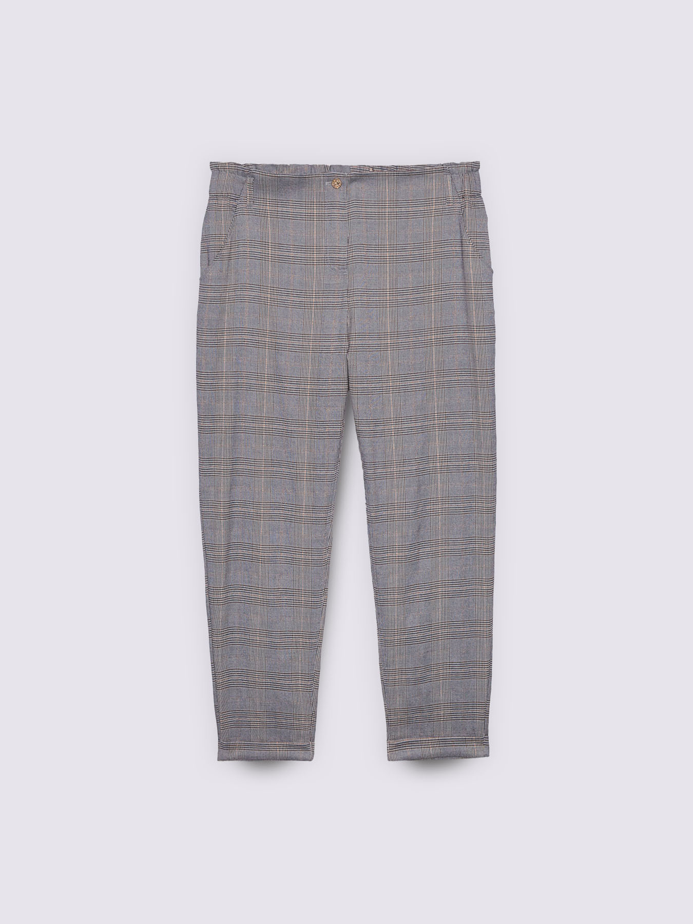 Pantaloni Balloon stampa check image number 4