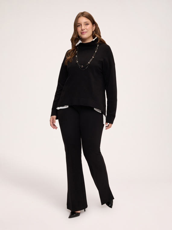 Pantalon flare en Punto Milano