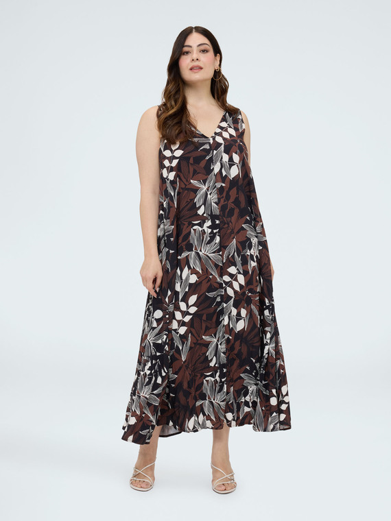 Free model dress with print