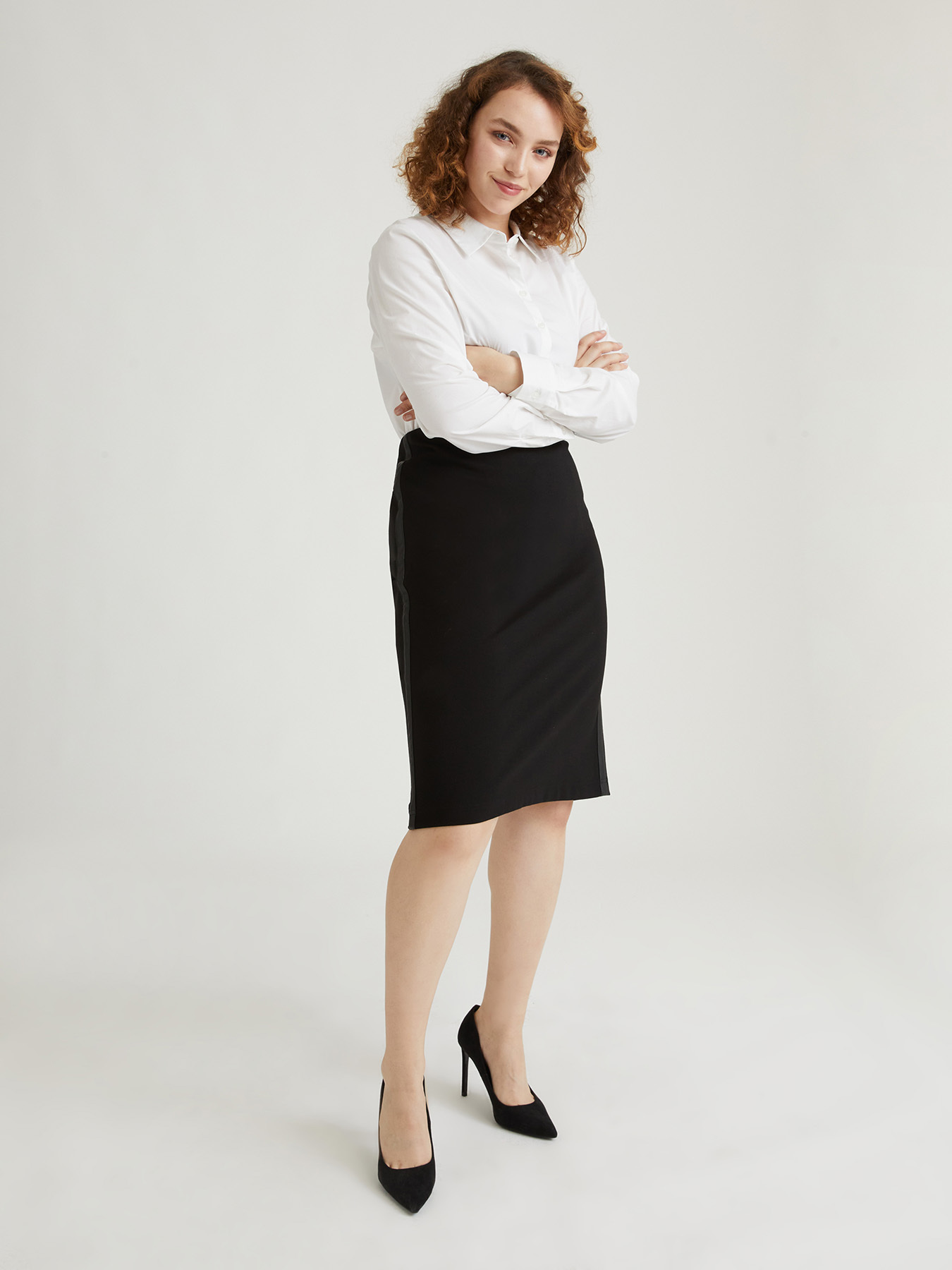 Gonna con bordi in similpelle image number 0