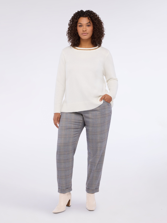 Balloon pants check print