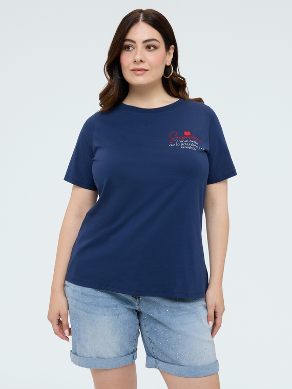 Cotton t-shirt with lettering