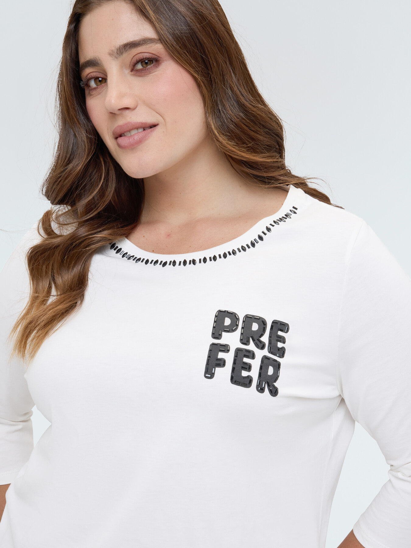 T-shirt en coton avec inscription image number 3