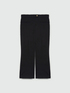 Milano knit fabric kick flare trousers image number 4