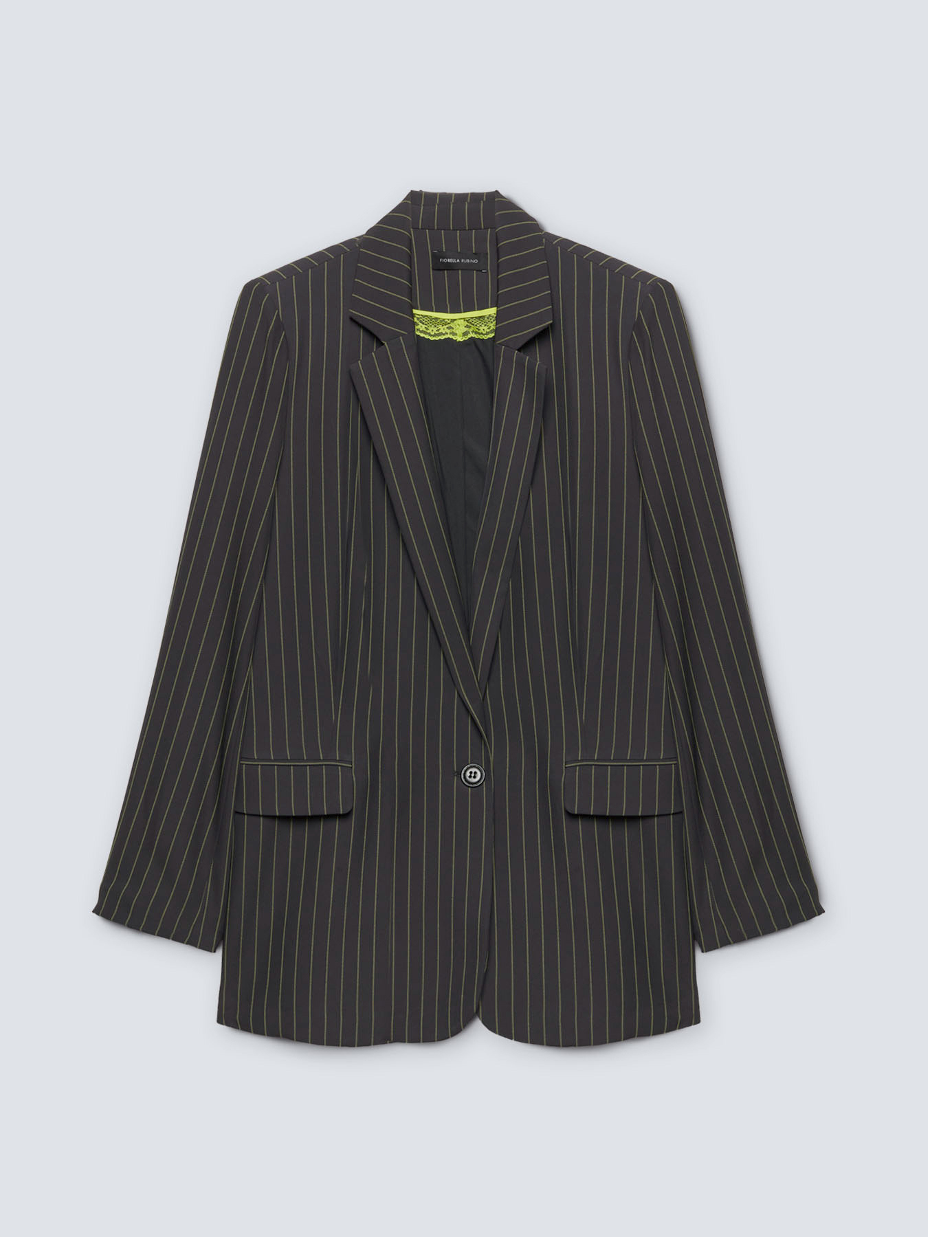 Blazer in tessuto gessato image number 4