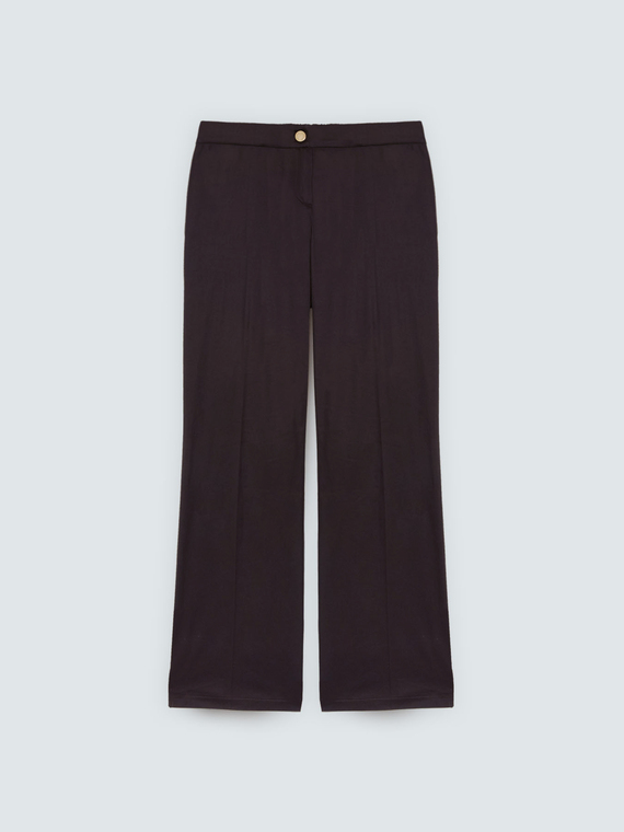 Regular stretch cotton trousers