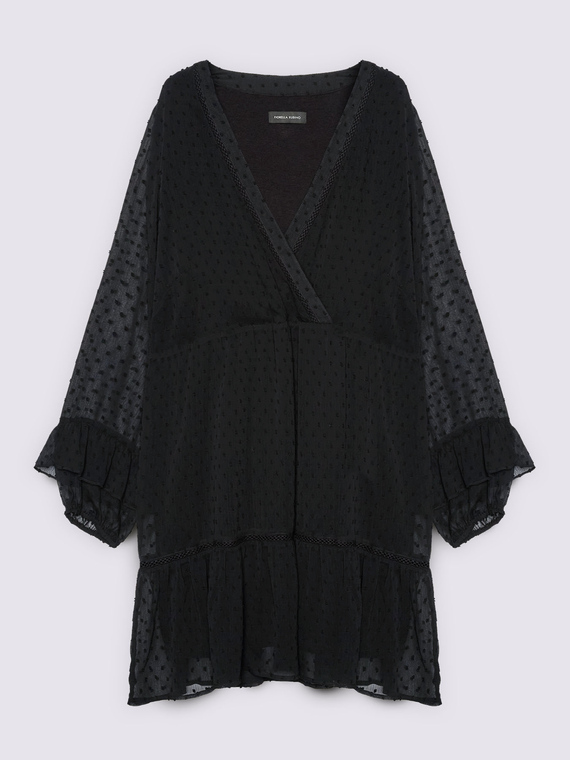 SMILE dress in plumetis fabric