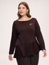Sweatshirt with ruffled hem image number 0