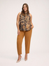 Blusa con stampa all over collo coreano image number 2