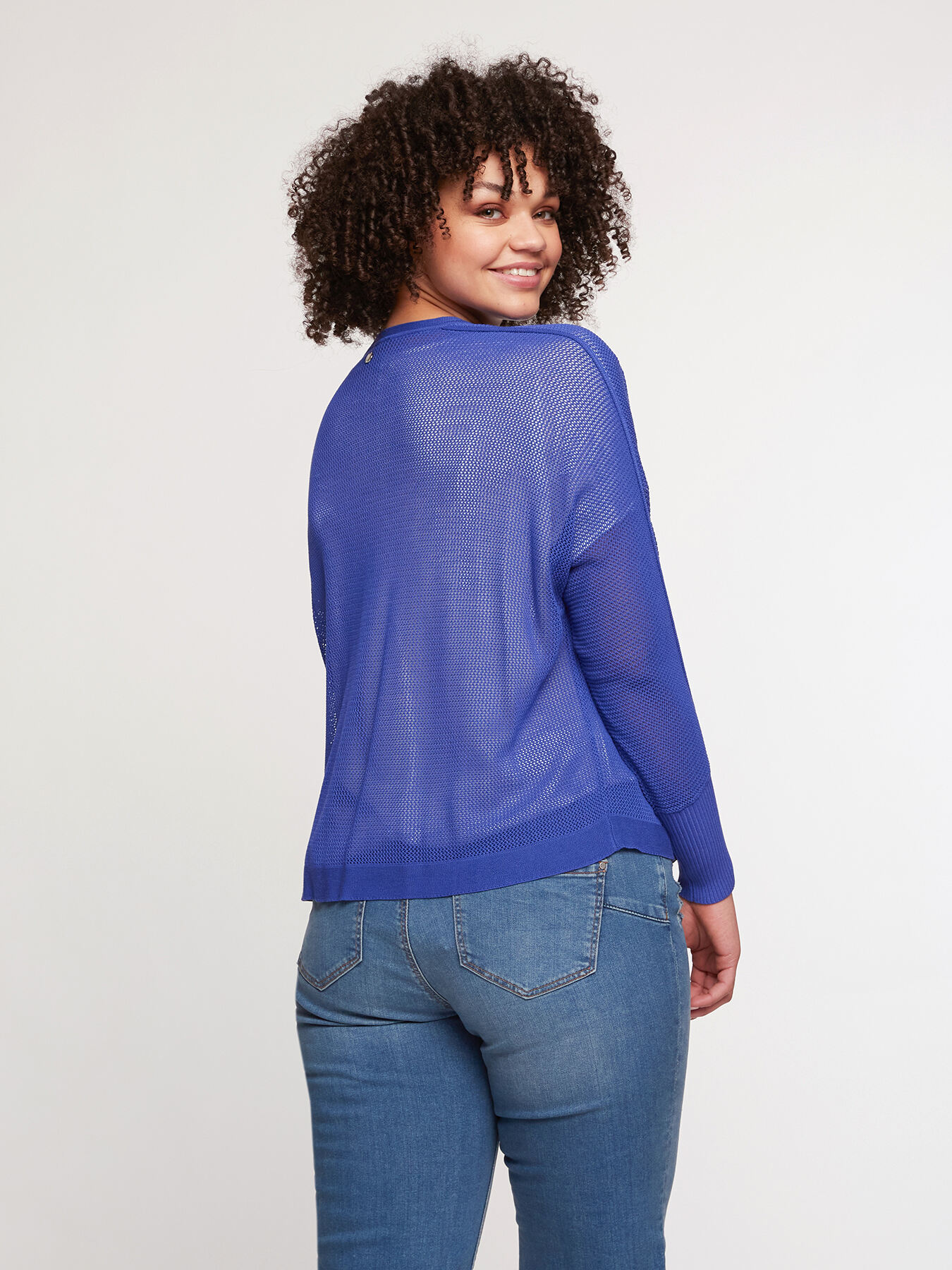 Cardigan corto a rete image number 1