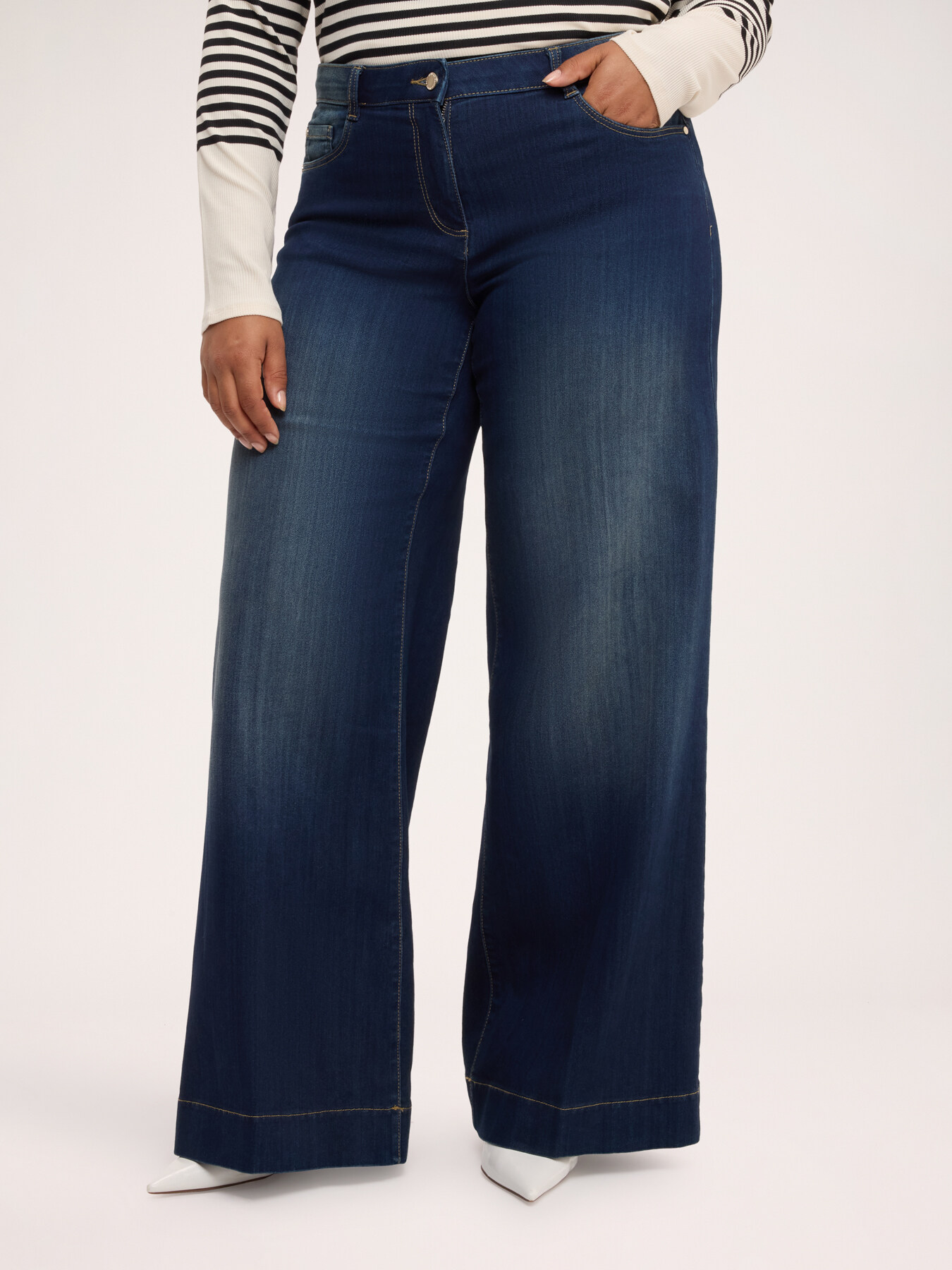 Jeans Wide Leg &mu;&epsilon; &pi;&lambda;ύ&sigma;&iota;&mu;&omicron; washed image number 0