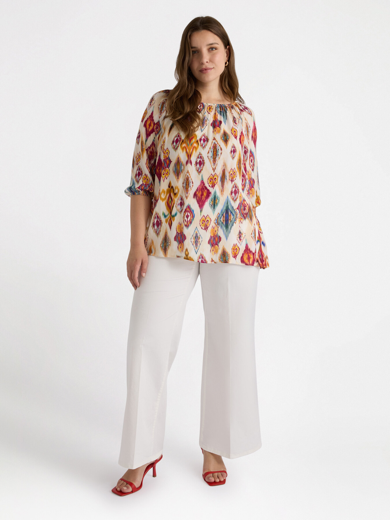 Ikat print blouse image number 0