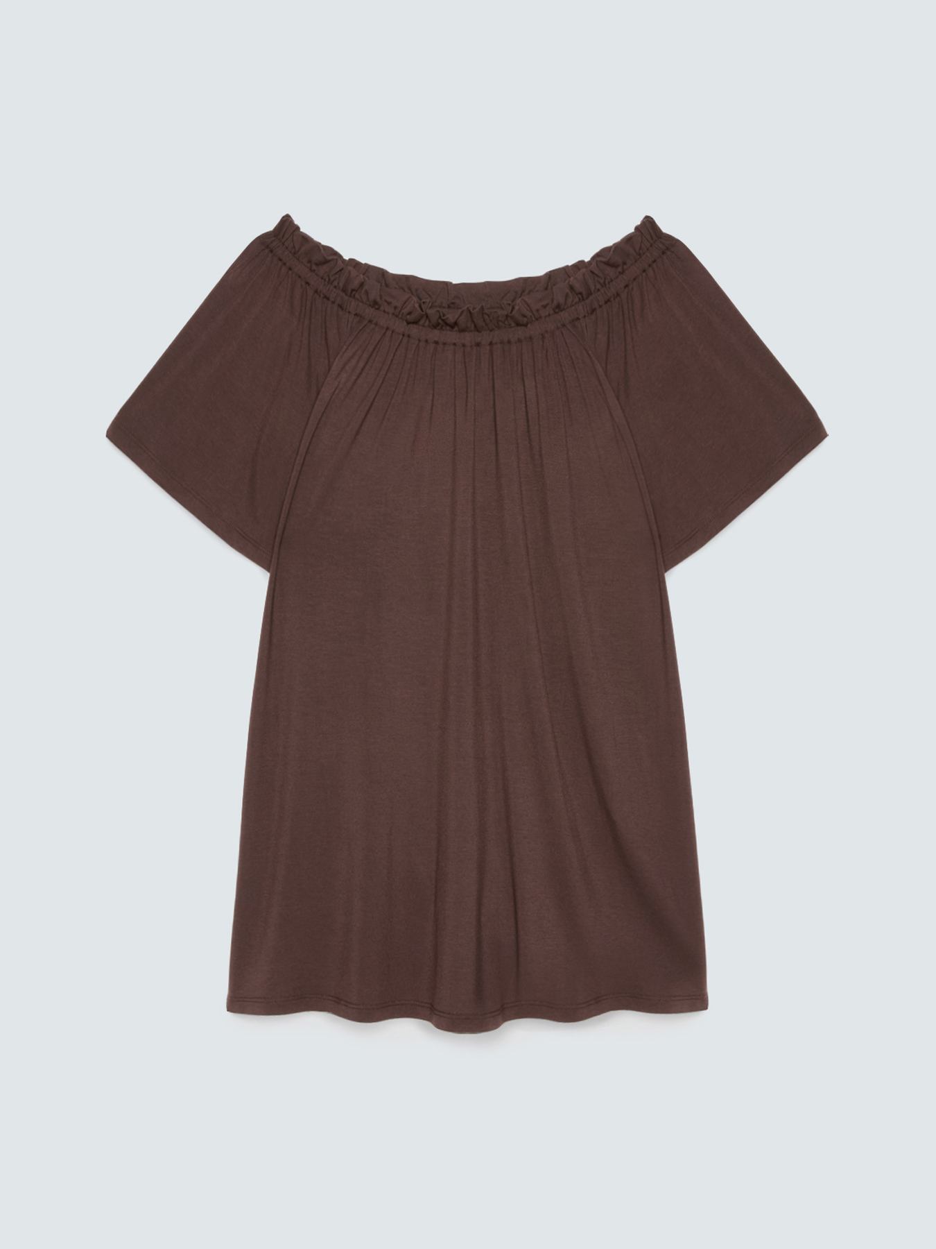 Off-shoulder t-shirt in viscose jersey image number 4