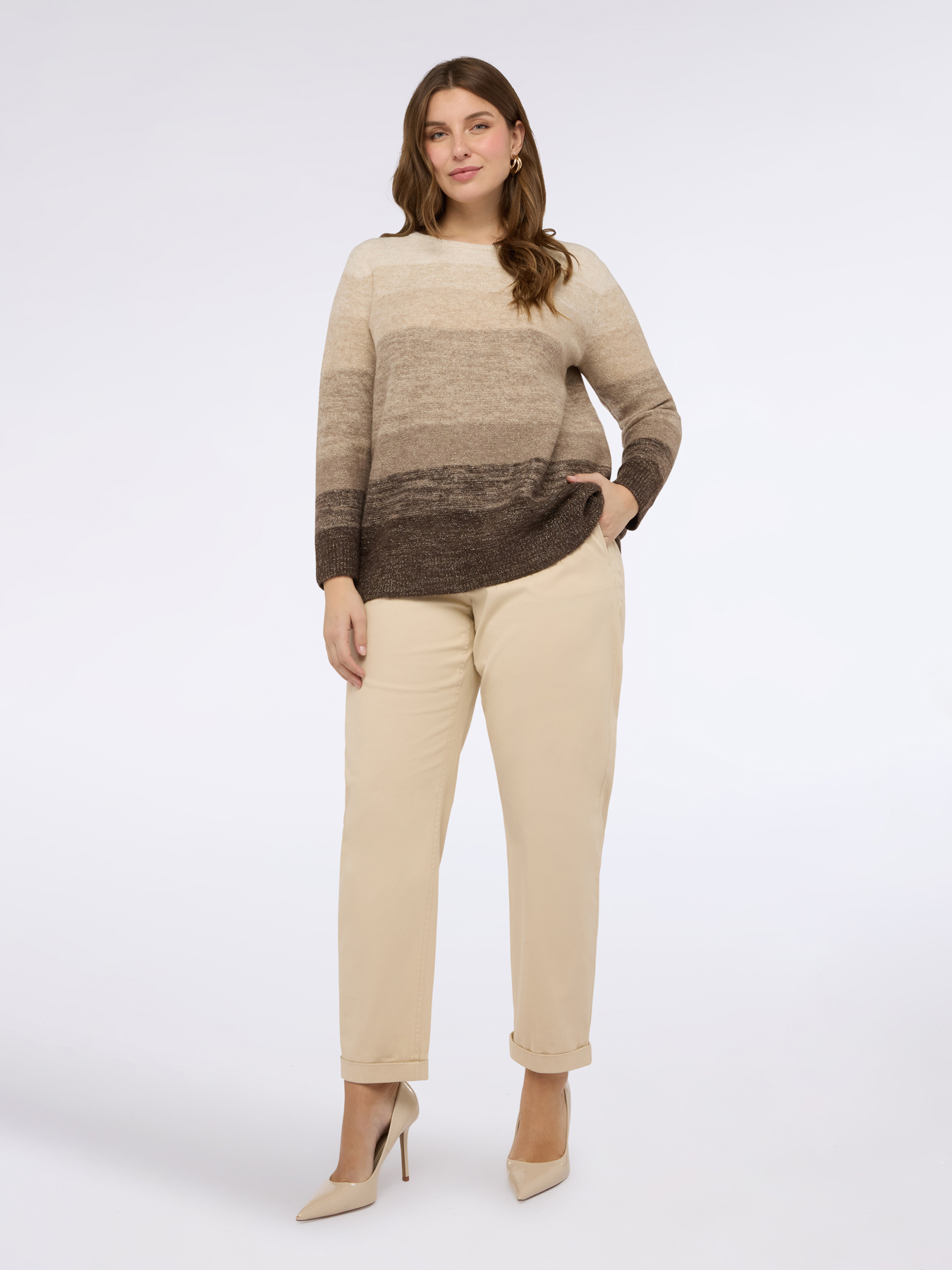 Rundhals-Pullover mit Farbverlauf-Effekt image number 2