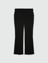 Crepe fabric flared trousers image number 5