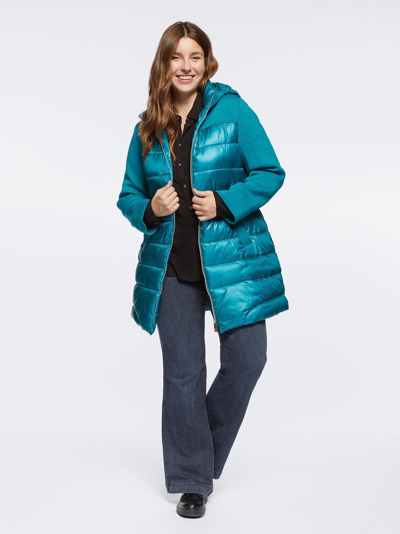 Piumino in due tessuti image number 0