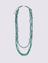 Long three-strand necklace with crystals image number 1