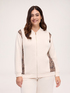 Offene Sweatjacke mit Animal-Print-Eins&auml;tzen image number 0