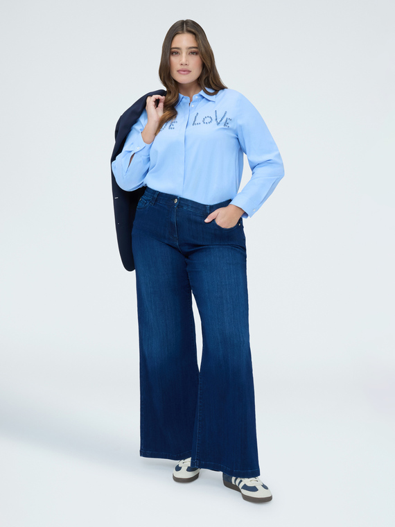 Wide Leg Jeans blue wash