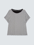 Two-tone striped and polka dot t-shirt image number 4