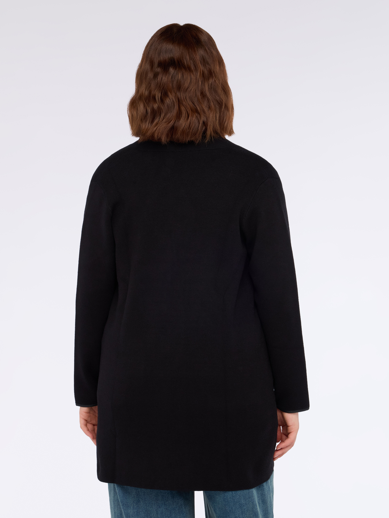 Viscose blend jacket with contrasting edges image number 1