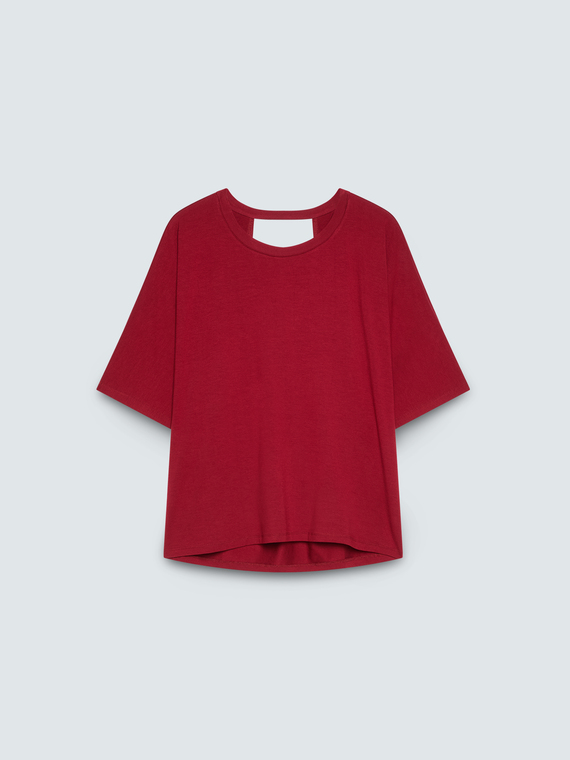 Jersey t-shirt with cut-out