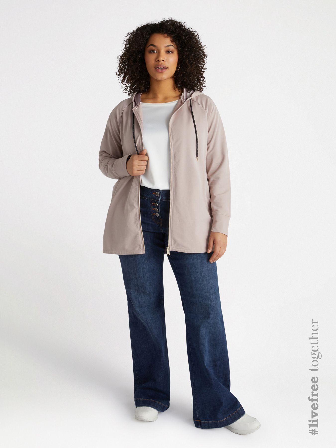 Felpa in cotone con cappuccio image number 0