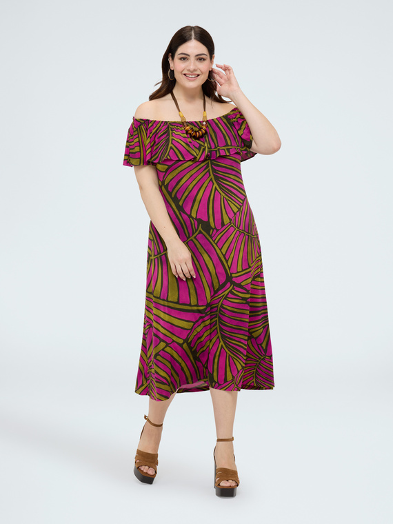 Chill off-shoulder dress with print