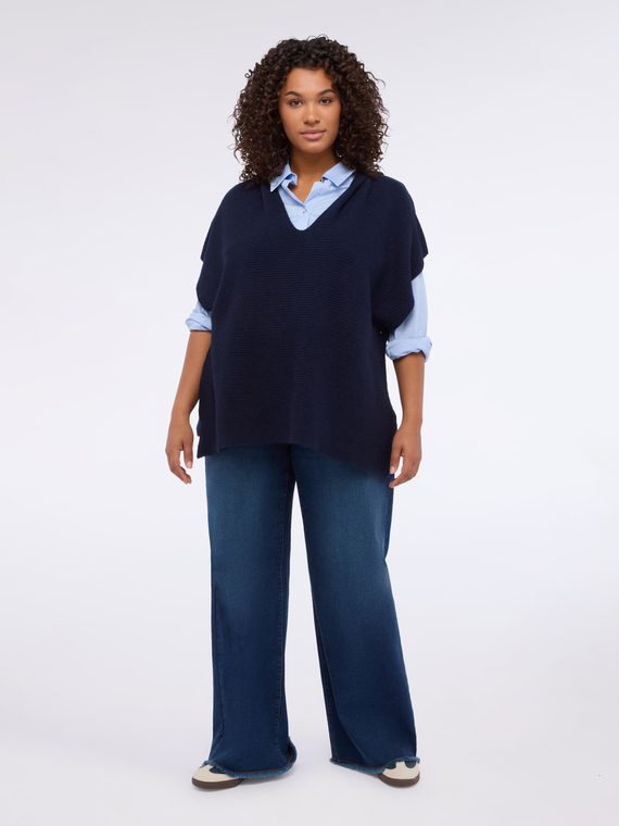 Maxi gilet con cappuccio