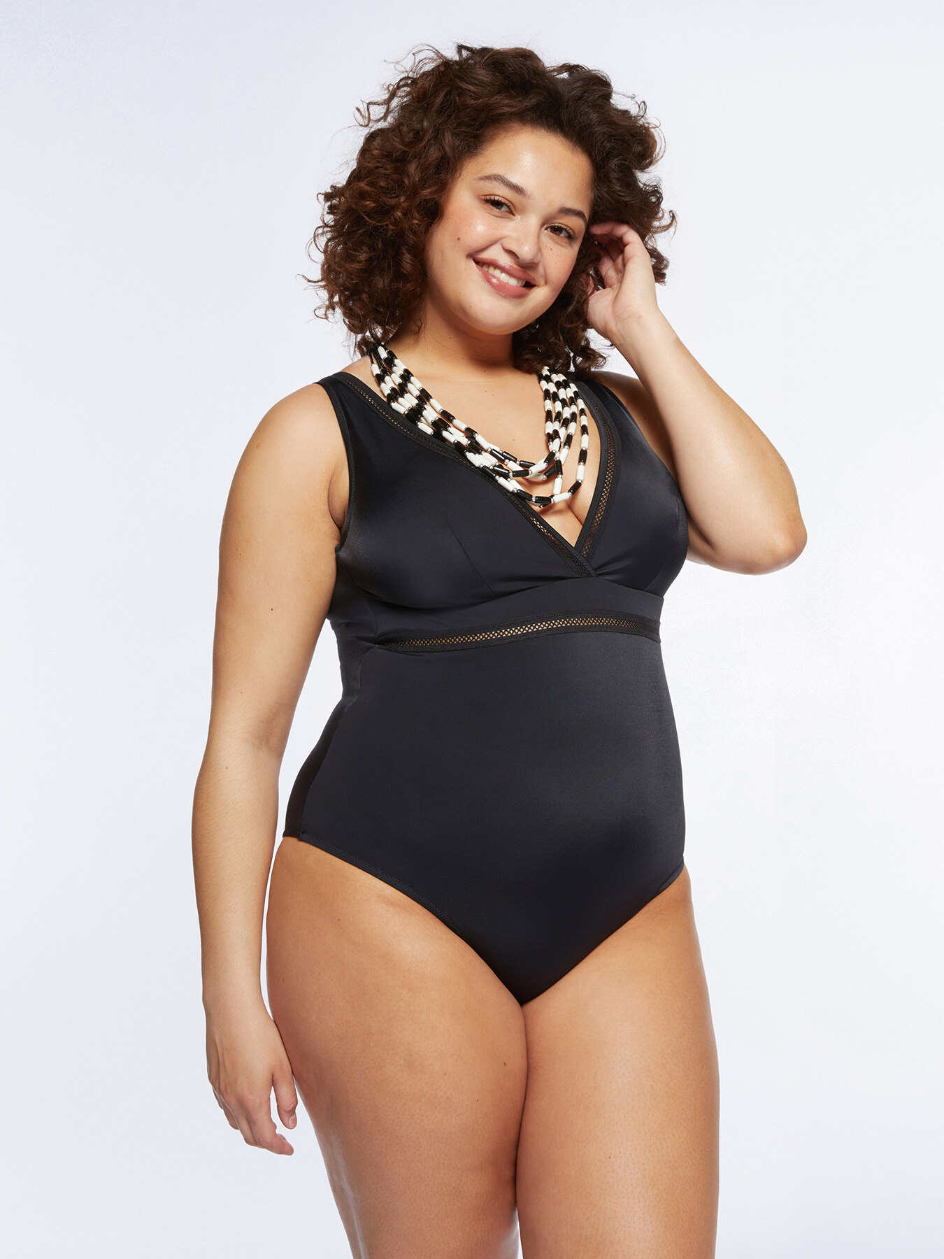 One-piece swimsuit with openwork detail image number 2