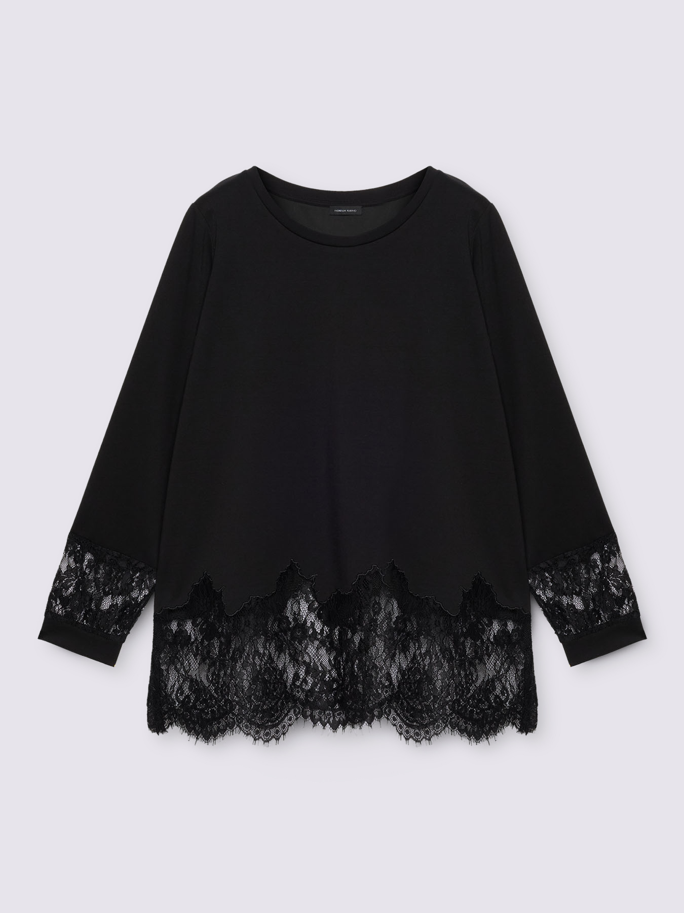 Sweatshirt with lace inserts image number 4