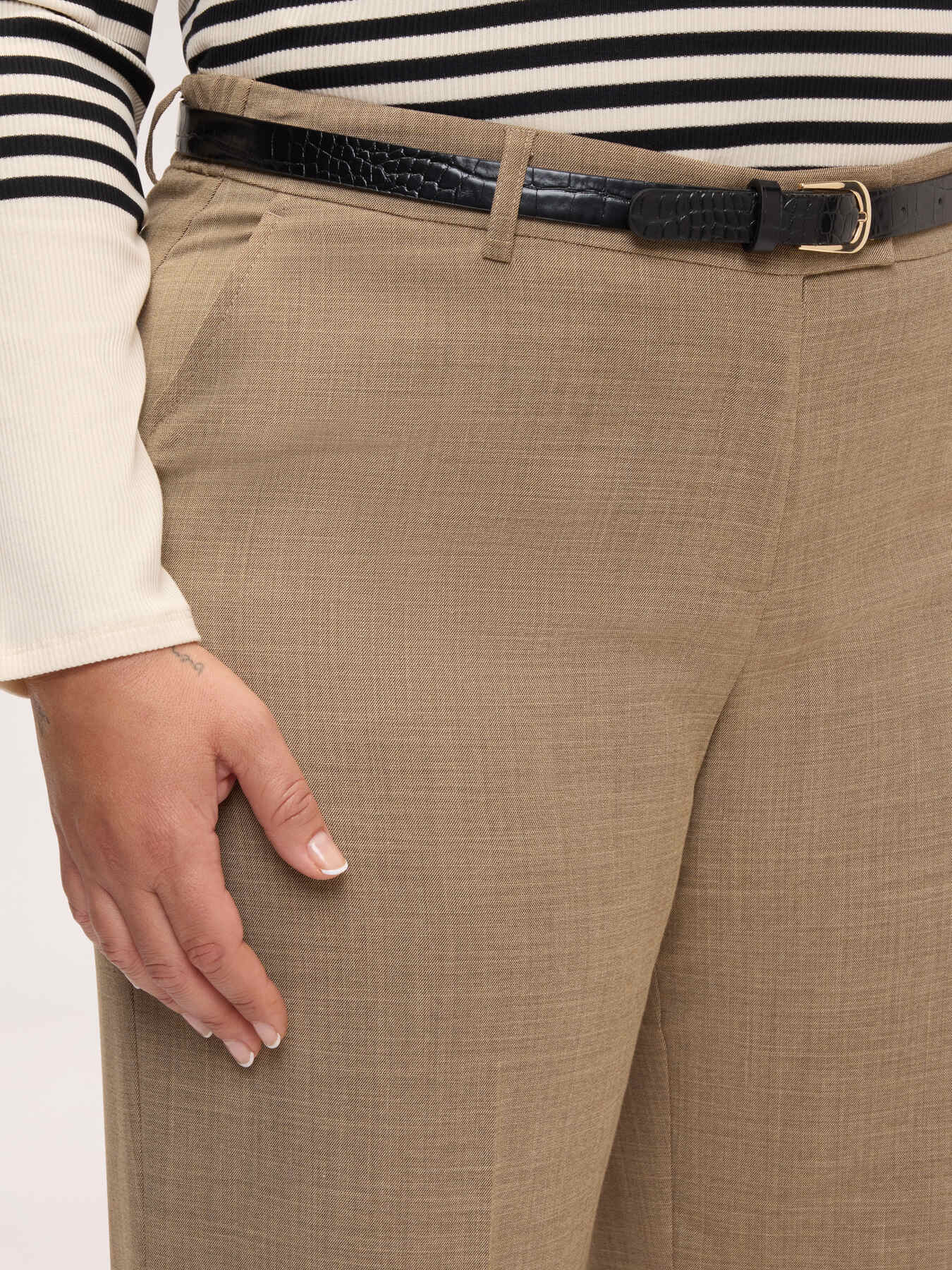 Wide Leg Trousers with Belt image number 3