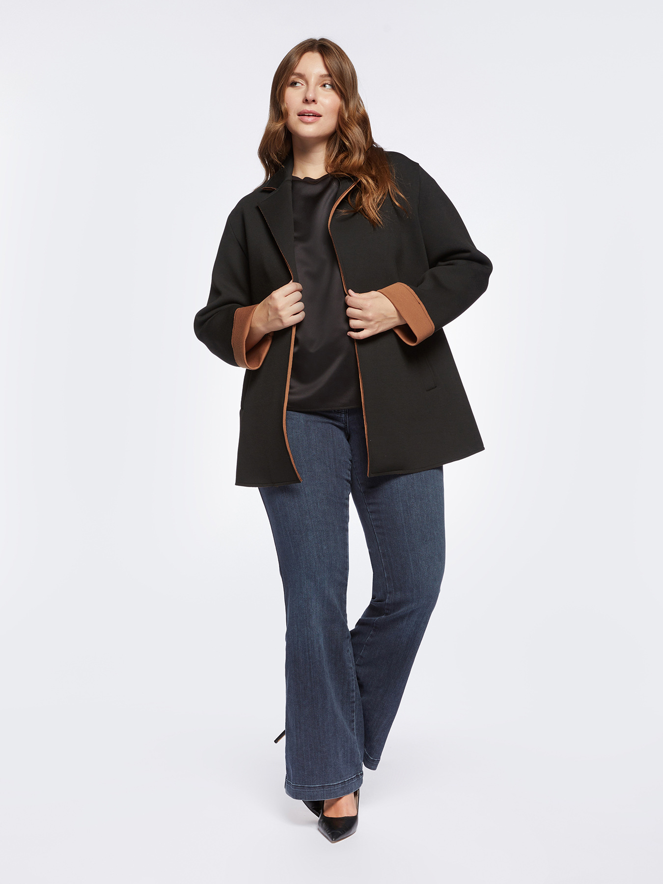 Oversized two tone blazer image number 2