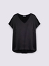 Zweistoffiges T-Shirt mit V-Ausschnitt image number 4