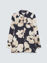 Floral print satin shirt image number 5