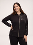 Open sweatshirt with leopard print image number 0