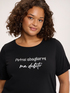 T-Shirt aus Baumwolle mit ironischem Schriftzug image number 3