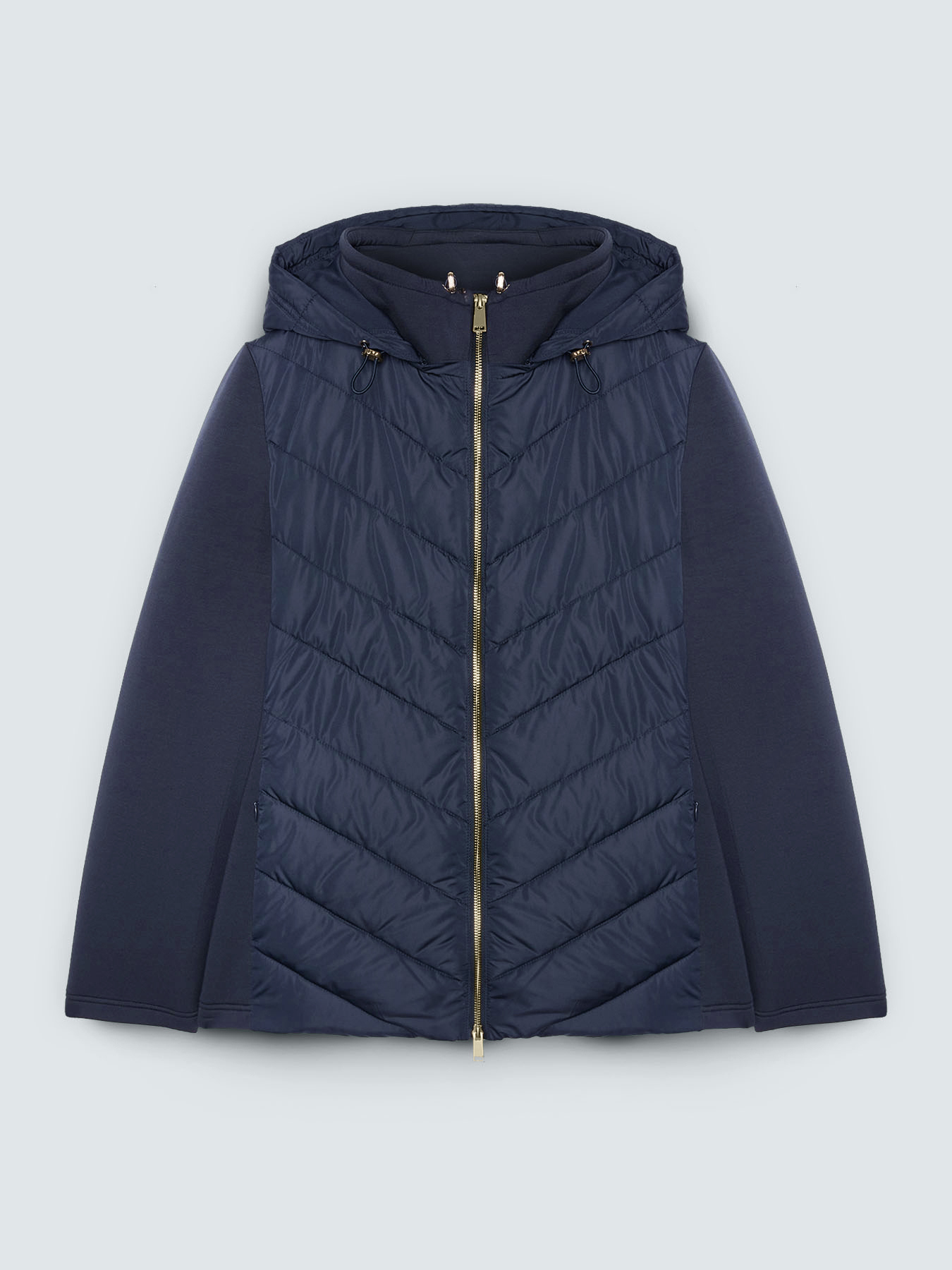 Two-tone puffer jacket with removable hood image number 5