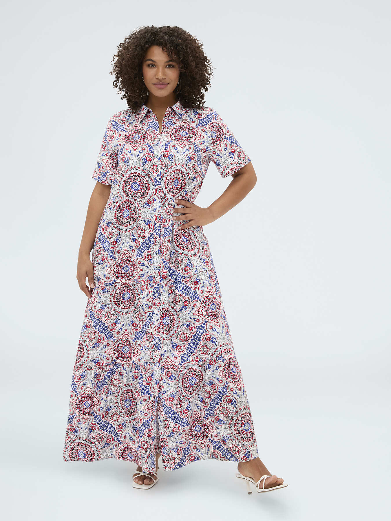 Robe chemisier imprim&eacute;e image number 2