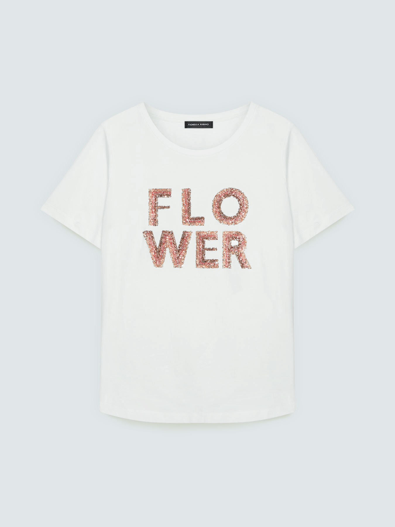Cotton t-shirt with Flower print image number 4