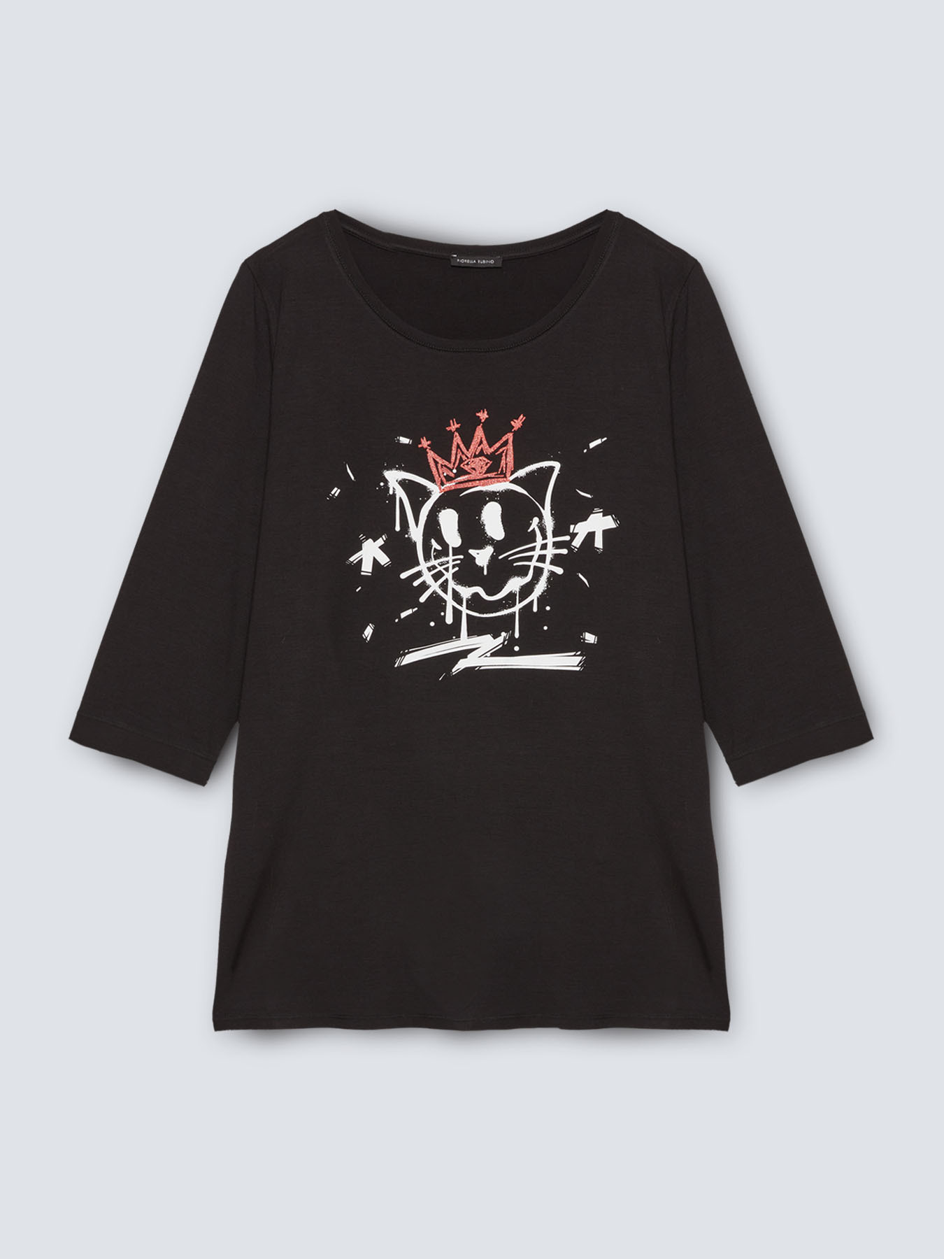 T-shirt with scratch print image number 3