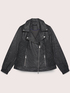 Veste biker avec poignets en tricot extensible image number 4