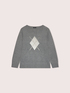 Argyle-pattern sweater with appliqu&eacute;s image number 4