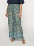 Viscose trousers with ethnic print image number 2
