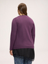 Pull avec volant en dentelle contrastante image number 1