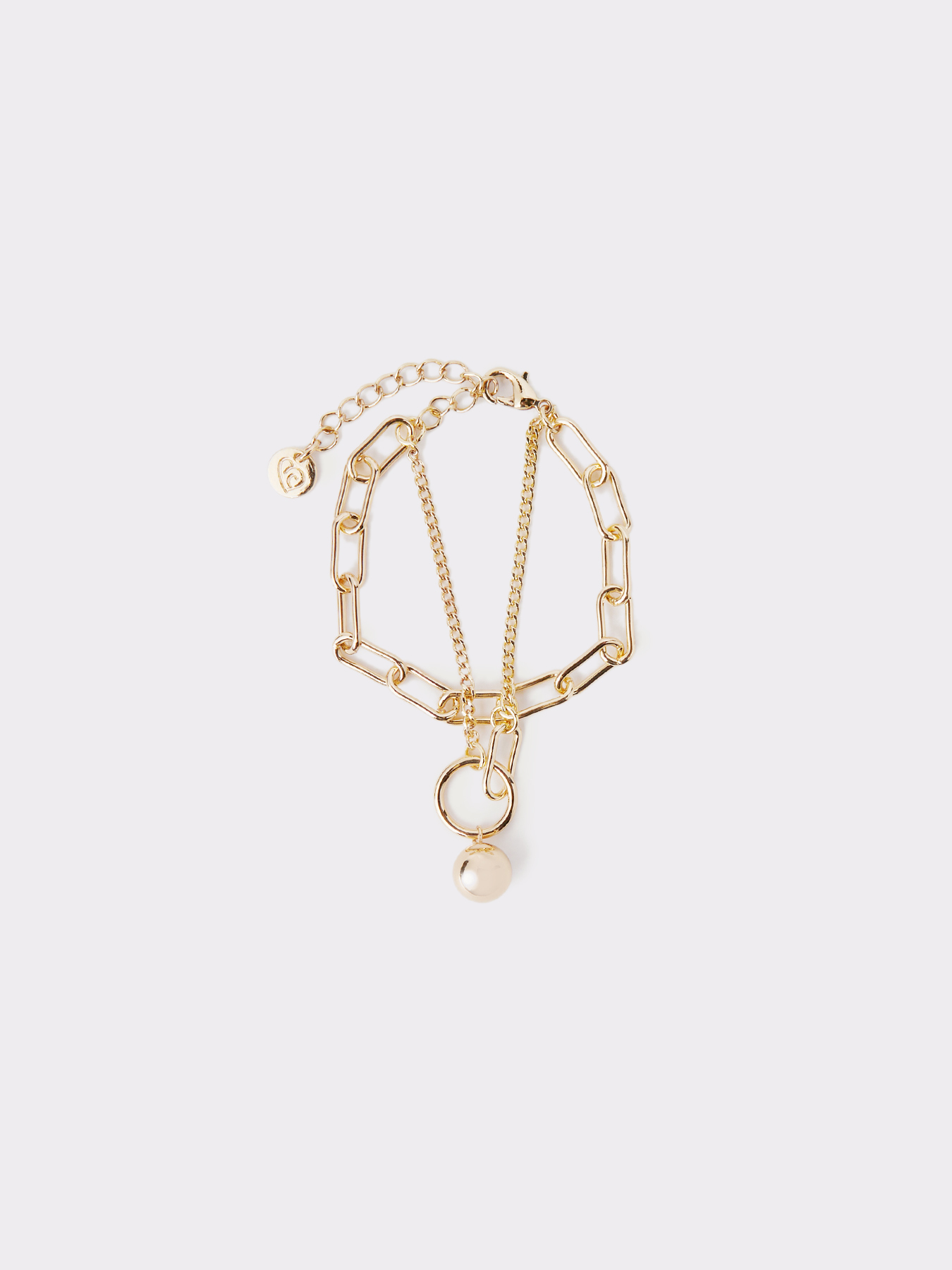 Bracciale con catene e sfera image number 0