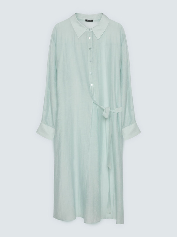 Long shirt with ties